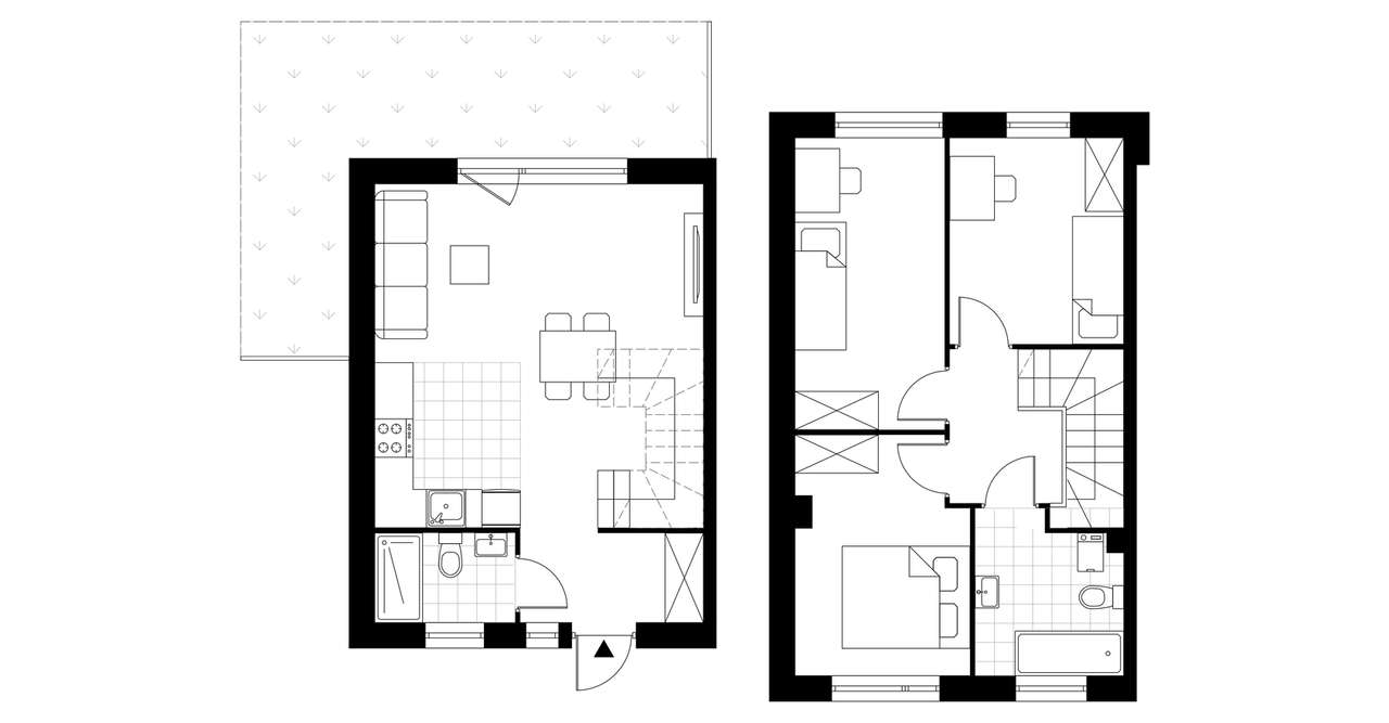 4-pokojowy dom 74m2 + ogródek Bez Prowizji - Pełny obrazek: 3/8