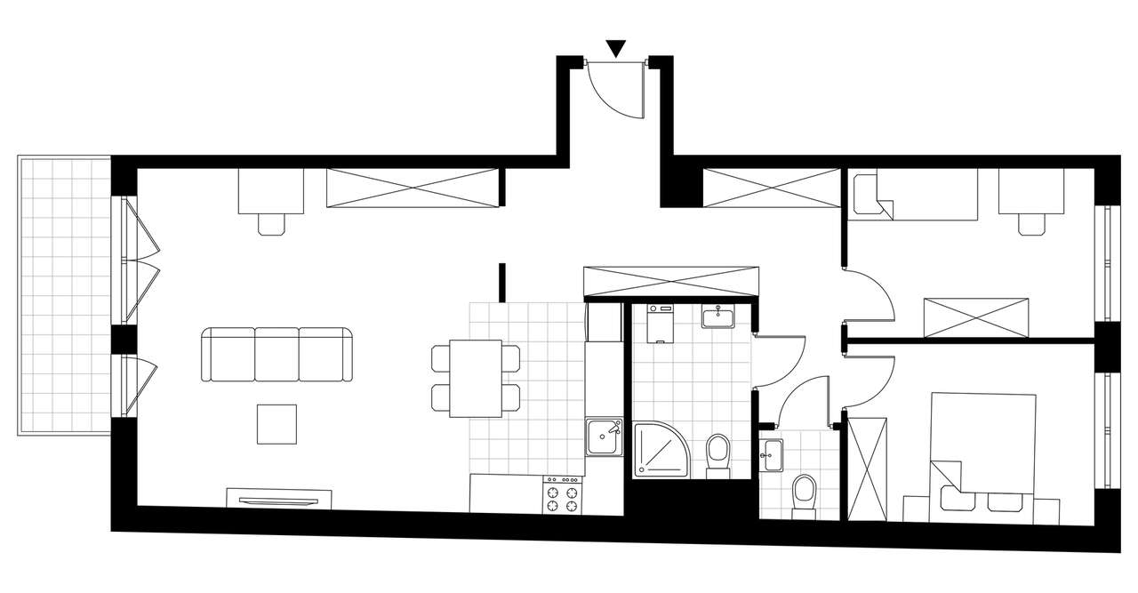 3-pokojowe mieszkanie 78m2 + balkon Bezpośrednio - Pełny obrazek: 3/7