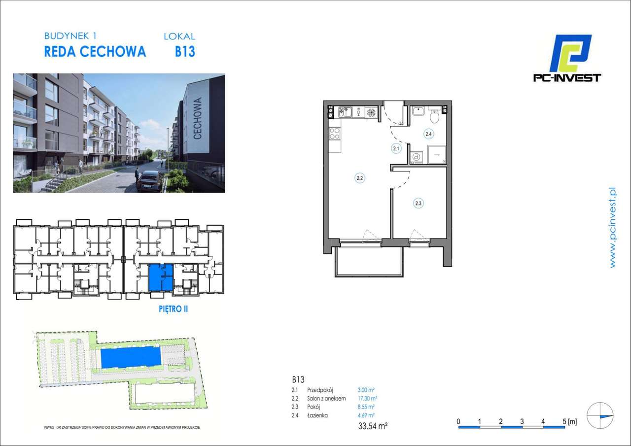 2-pokojowe mieszkanie 33m2 Bez Prowizji - Pełny obrazek: 2/9