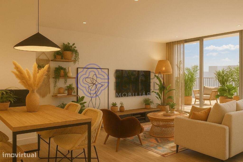 APARTAMENTO T2 NOVO COM LUGAR DE GARAGEM E TERRAÇO - Grande imagem: 2/9