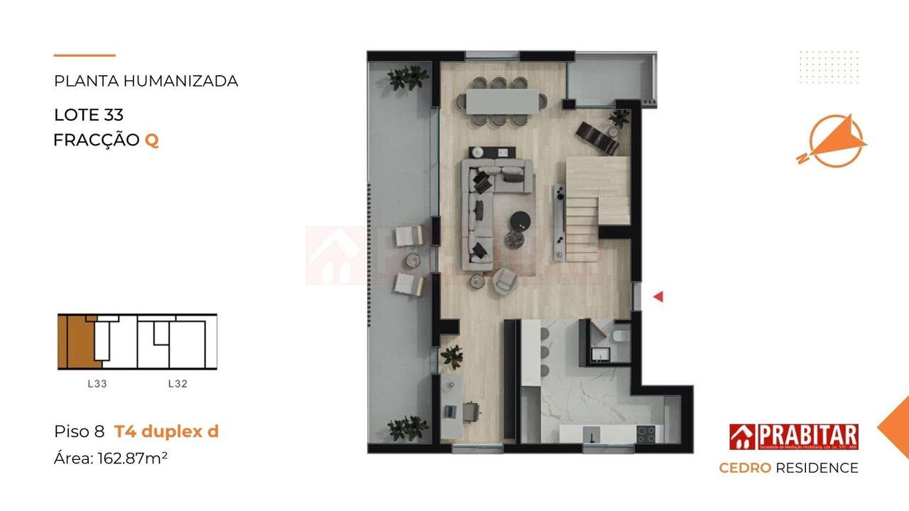 APARTAMENTO T4 DUPLEX NOVO COM TERRAÇO NA COBERTURA À SOLUM - CEDRO RE-28