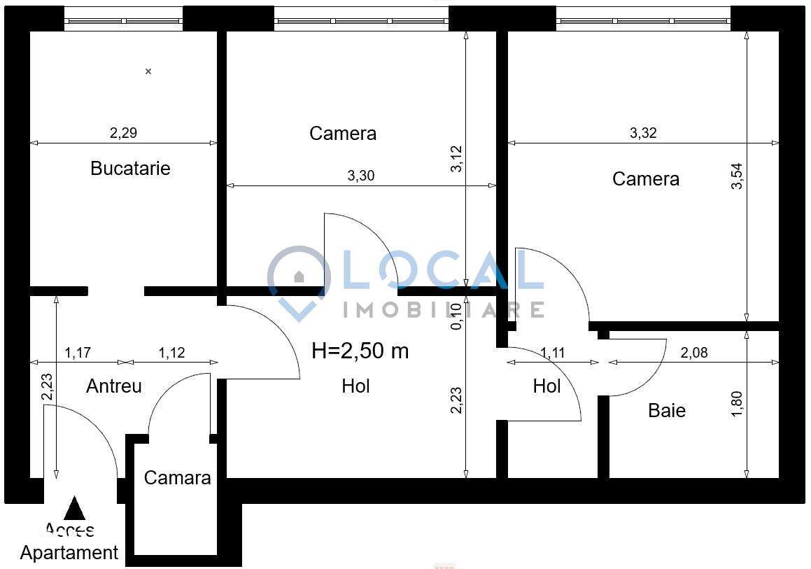 Apartament 2 camere | Decomandat | Zona Horea | Semicentral-0