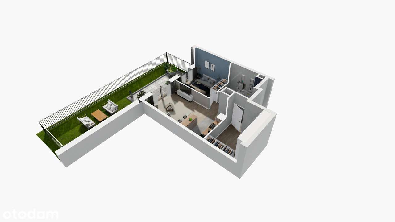 Jezioraj | Zamieszkaj na wakacjach! | Mieszkanie 2-pokojowe+ogród |110 - Pełny obrazek: 1/12