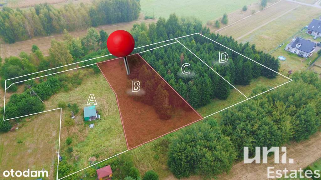 Działka budowlana  • LAS • Zielono • Cicha okolica - Pełny obrazek: 1/5