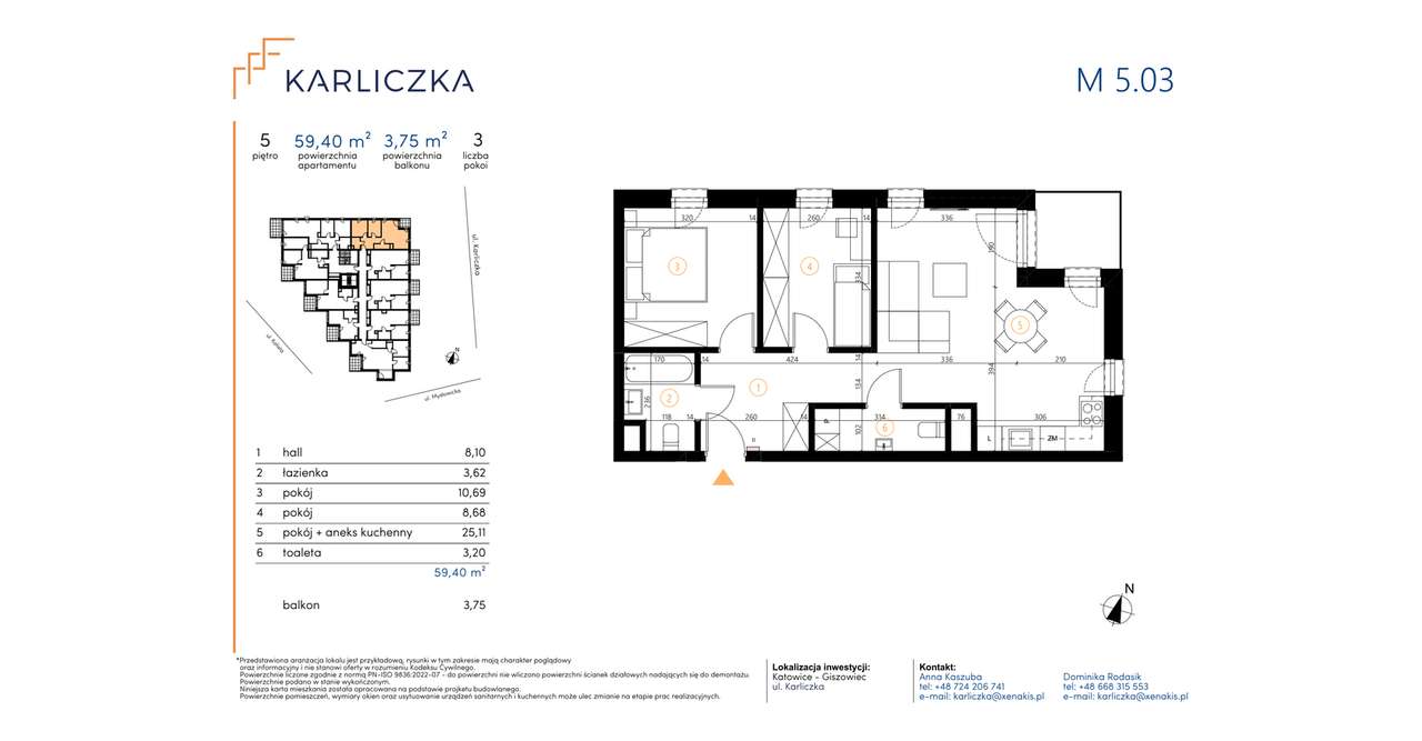 Karliczka | mieszkanie 3-pok. | A.5.03 - Pełny obrazek: 2/7
