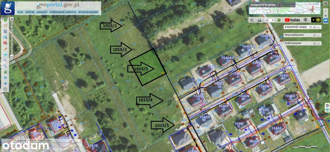 Działka 11,5ar, Krasne spokojna okolica - Pełny obrazek: 1/5