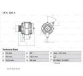 Alternator (14V, 100A) OPEL  ASTRA G CLASSIC, ASTRA H CLASSIC, ASTRA H GTC, CORSA C 1.0-1 - 4