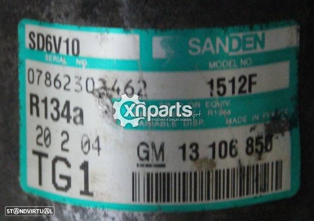 Compressor de ar condicionado OPEL CORSA D 1.3 CDTI 07.06 -  Usado REF. SANDEN -... - 2