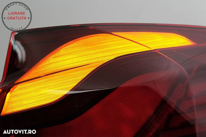 Stopuri OLED BMW Seria 3 F30 (2011-2019) F35 F80 Rosu Clar M4 Design cu Semnal Din- livrare gratuita - 16