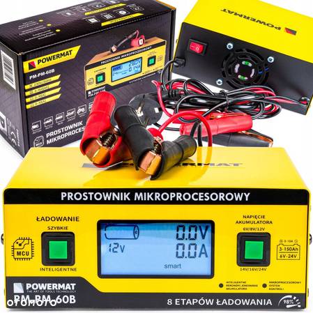 Prostownik MIKROPROCESOROWY Akumulatorowy 6V - 24V - 1