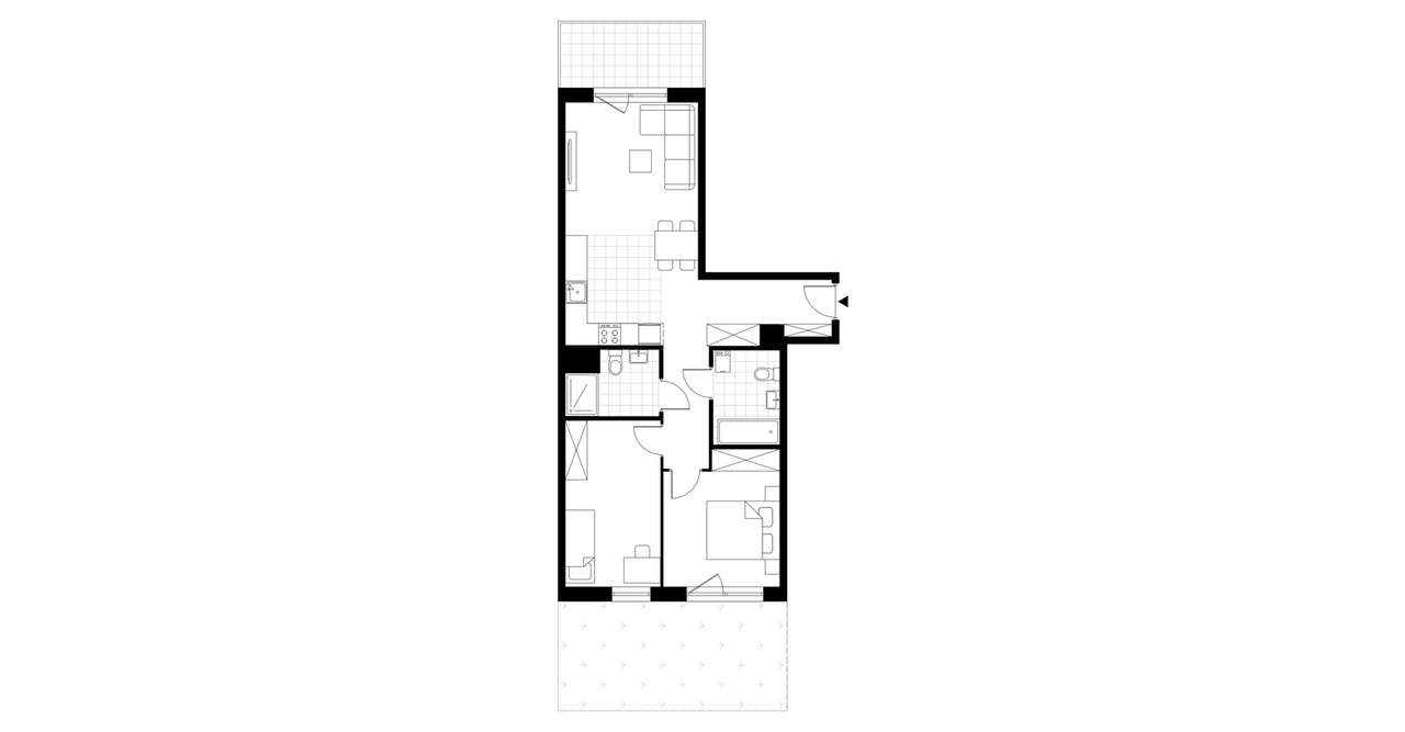 3-pokojowe mieszkanie 64m2 + ogródek Bez Prowizji - Pełny obrazek: 2/8