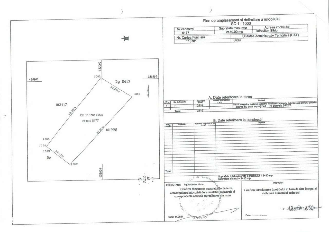 Teren 2410 mp Zona Tineretului- Sibiu- Paraul Rossbach - Imagine principală: 3/3