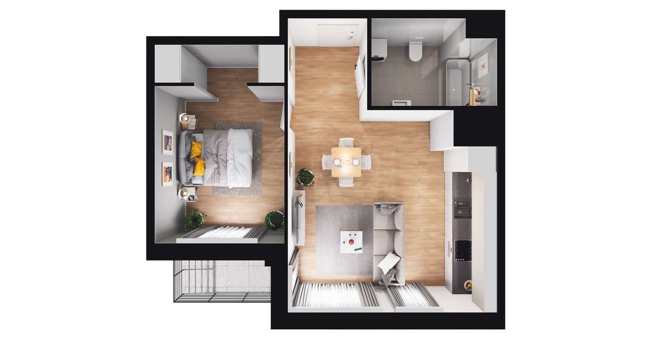 Sky Trust etap I​I | mieszkanie 2-pok. | M98 - Pełny obrazek: 4/10