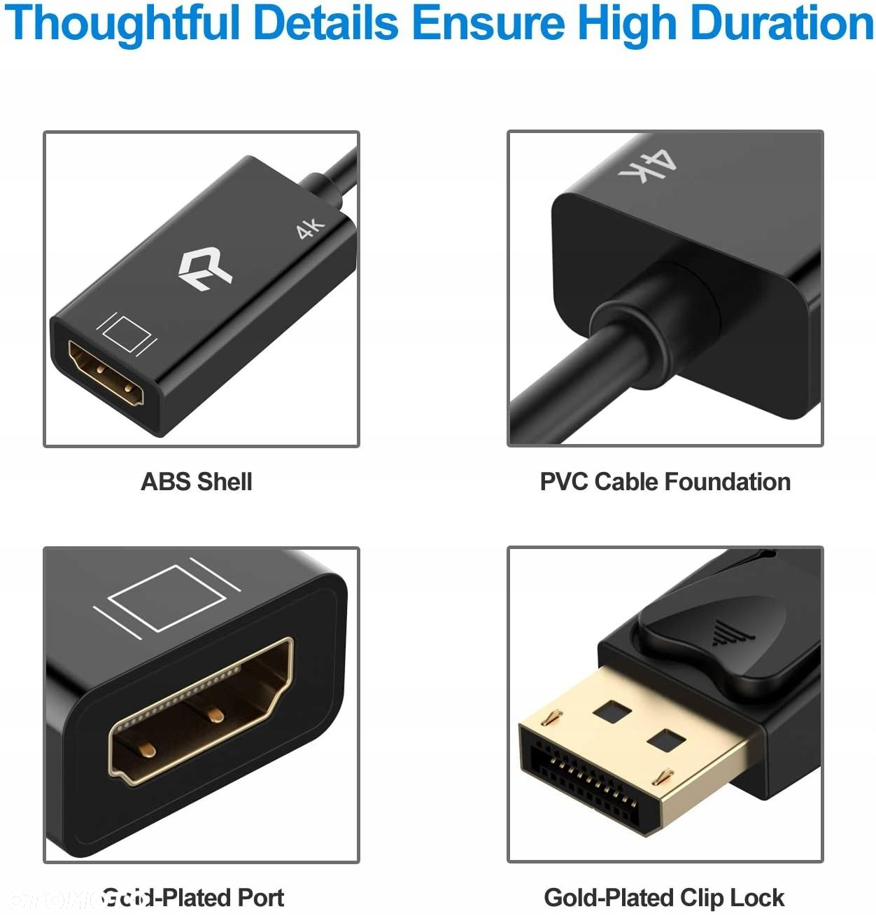 Przejściówka Rankie R-1140 DisplayPort / HDMI - 3