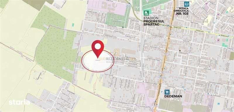 Teren intravilan 1.475 mp, deschidere 57 ml, N D Cocea sector 5 - Imagine principală: 2/4