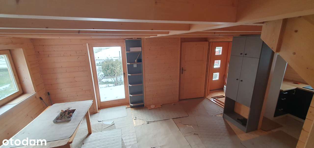 Uroczy, całoroczny dom drewniany 70m2 + zadaszony taras 14 m2-6