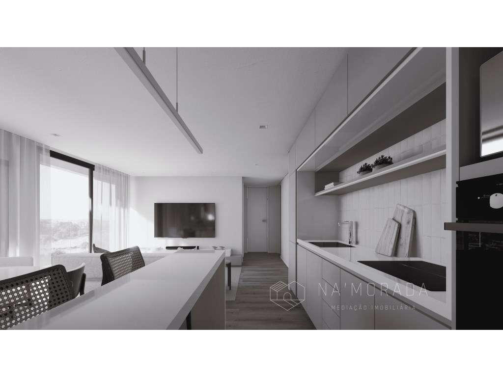 Apartamento T2 com Terraço A 400 Metros da Praia-9