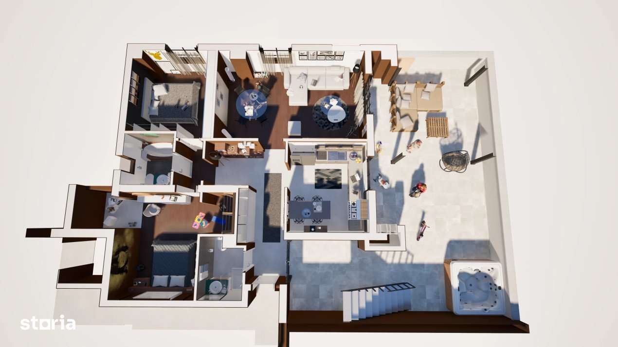 Penthouse de vanzare, cu 3 camere, 91 mp, zona Ansamblul Vest Residenc - Imagine principală: 3/15