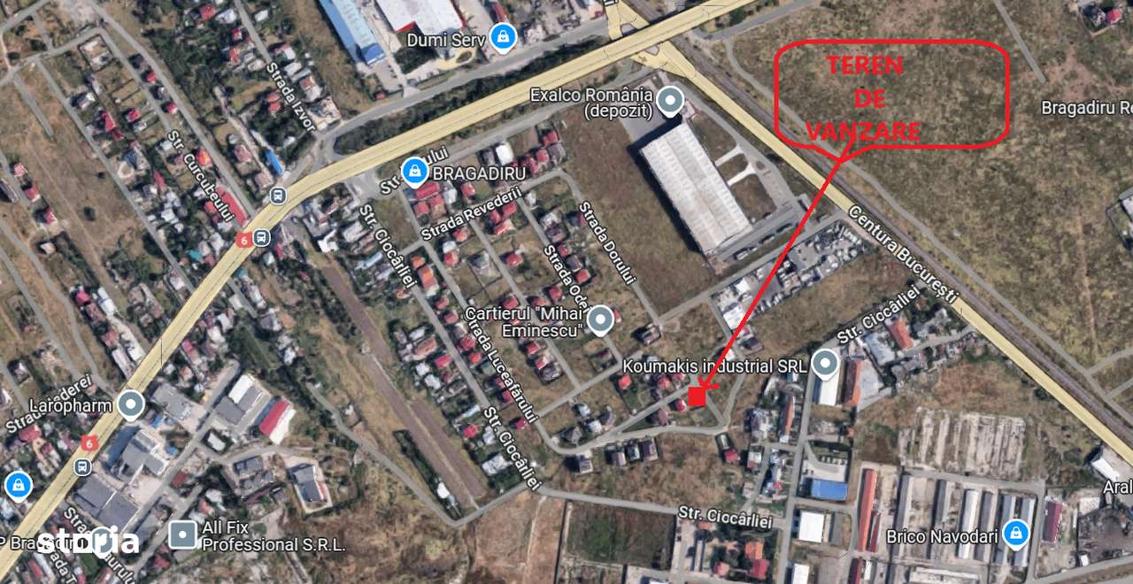 Teren pe colt Bragadiru, Mihai Eminescu-1