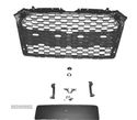 GRELHA FRONTAL PARA AUDI A4 B9 15-19 CROMO PRETO LOOK RS4 - 2