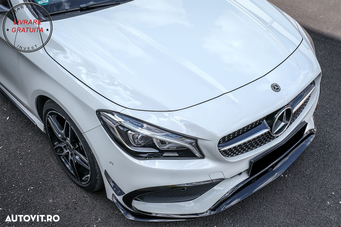 Prelungiri Bara Fata Mercedes CLA W117 Facelift (2016-2018) CLA45 Design Negru Luc- livrare gratuita - 14