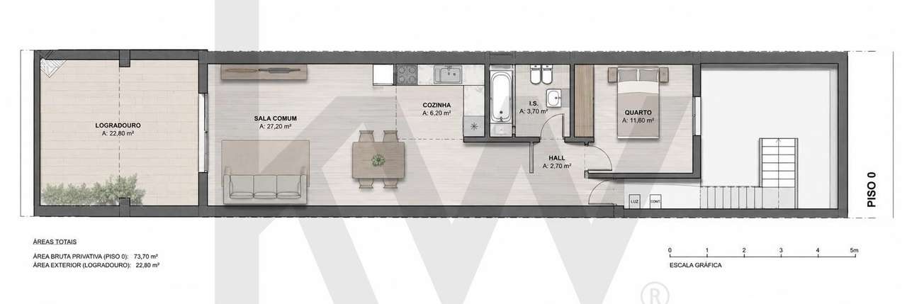 T1 junto à Praia de São Julião | 70 m2 + 42 m2 de pátio | Garagem para-30