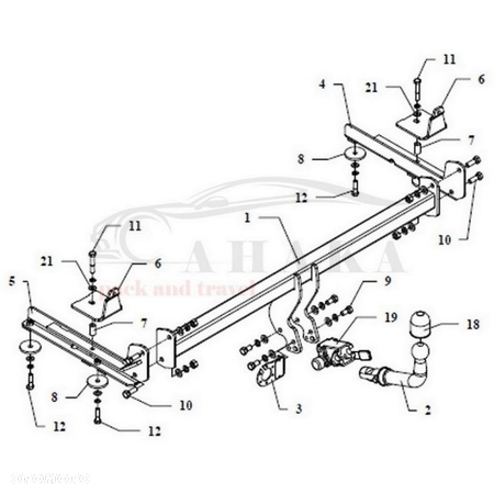 Hak Holowniczy Automat Do Honda Accord Sedan, Hatchback 1993-1998 - 3