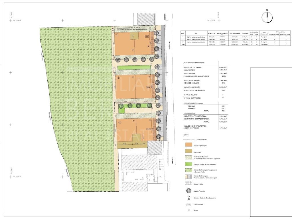 Lote de terreno para construção de 3 prédios