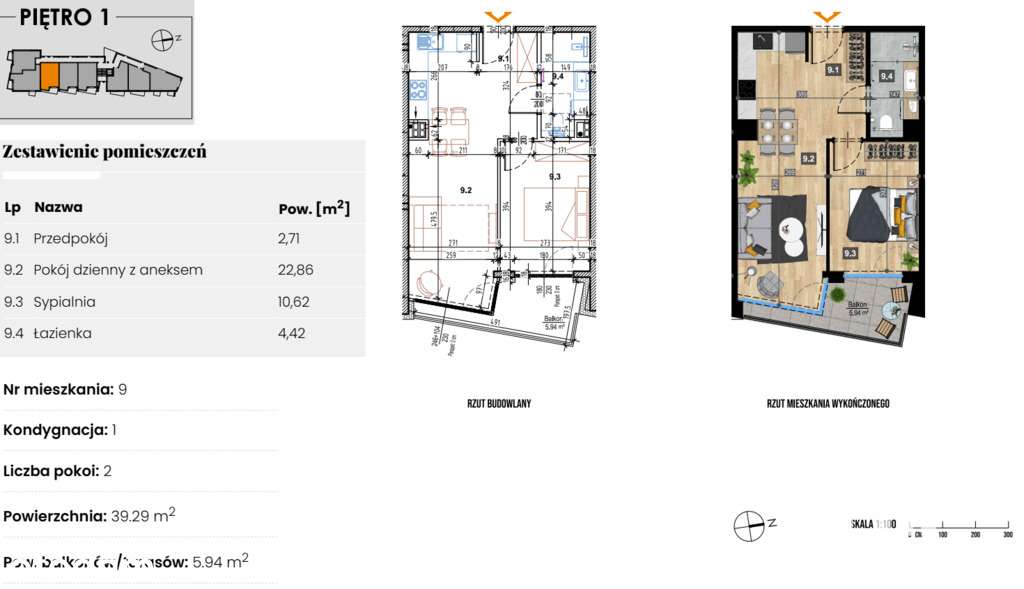 2pok. | duży balkon | wykończone | nowe | zobacz!-9