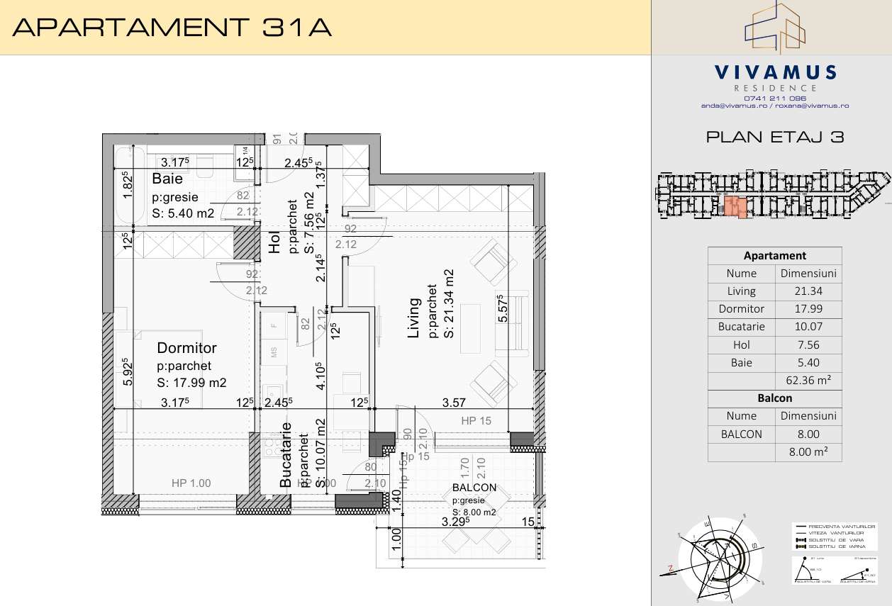 2 camere, 52 mp + 8 mp balcon, bloc in executie, aprilie 2027-17