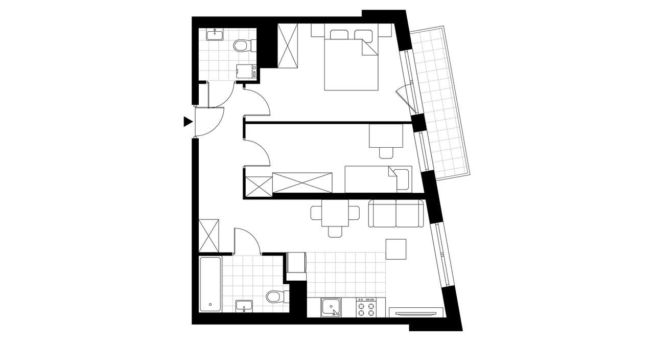 3-pokojowe mieszkanie 55m2 + taras Bez Prowizji - Pełny obrazek: 3/8