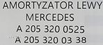 NOWY AMORTYZATOR LEWY PRZÓD MERCEDES C W205 AIRMATIC - A2053200338 - 9