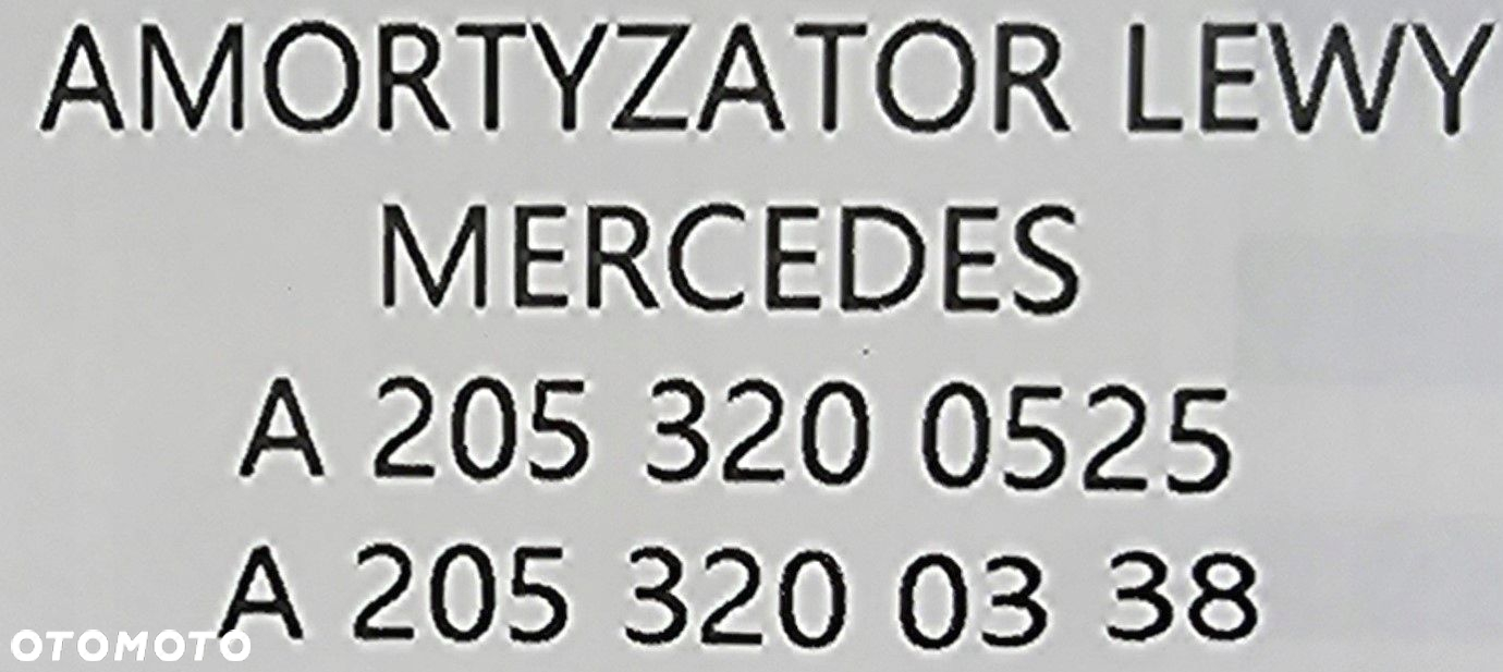 NOWY AMORTYZATOR LEWY PRZÓD MERCEDES C W205 AIRMATIC - A2053200338 - 9
