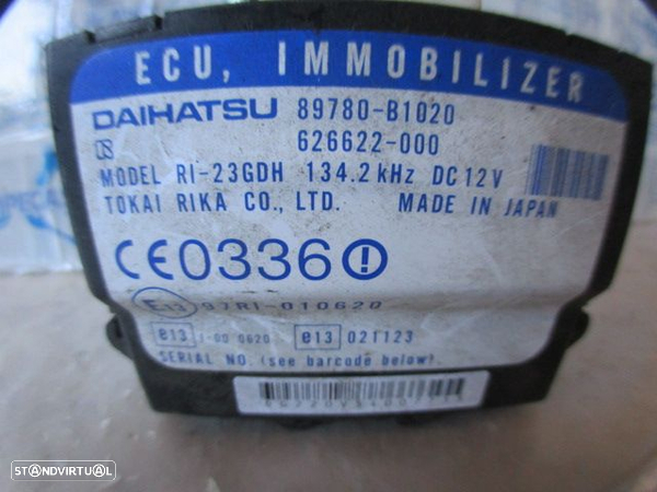 Modulo 89780B1020 97RI010620 DAIHATSU SIRION 2005 1.3I  16V 75CV 5P CINZA Módulo Do Imobilizador - 4