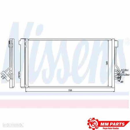 CONDENSADOR DE RADIADOR DE AR CONDICIONADO MERCEDES-BENZ VITO MIXTO FURGÓN - 1