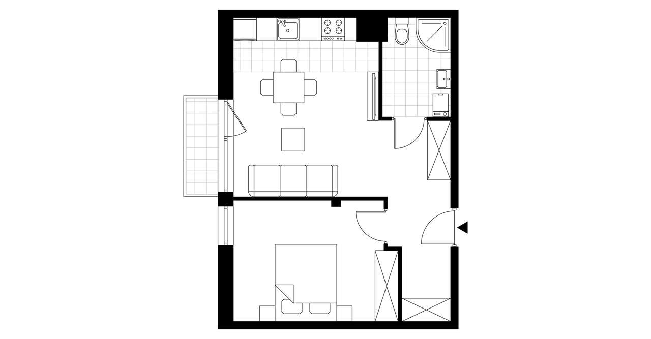 2-pokojowe mieszkanie 41m2 + balkon Bez Prowizji - Pełny obrazek: 4/8