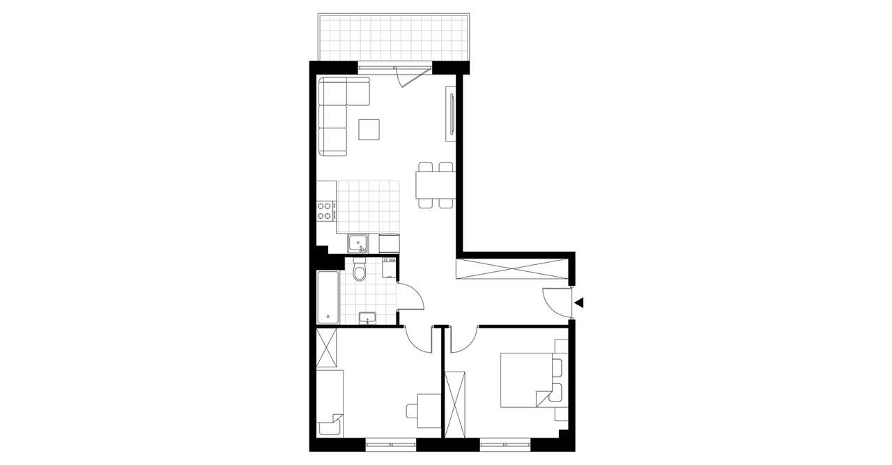 3-pokojowe mieszkanie 57m2 + balkon Bez Prowizji - Pełny obrazek: 3/8