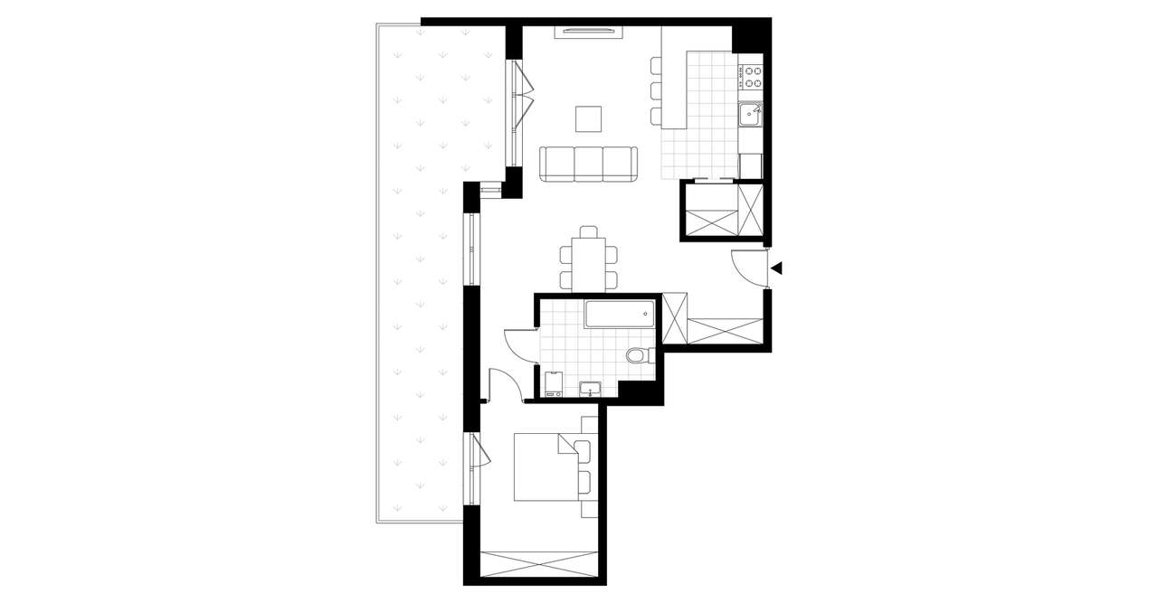 2-pokojowe mieszkanie 61m2 + ogródek - Pełny obrazek: 3/8