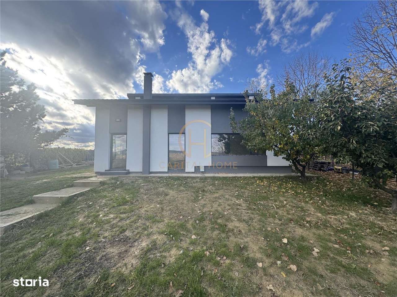 Vila single, arhitectura moderna, 1500 mp teren, beci-13