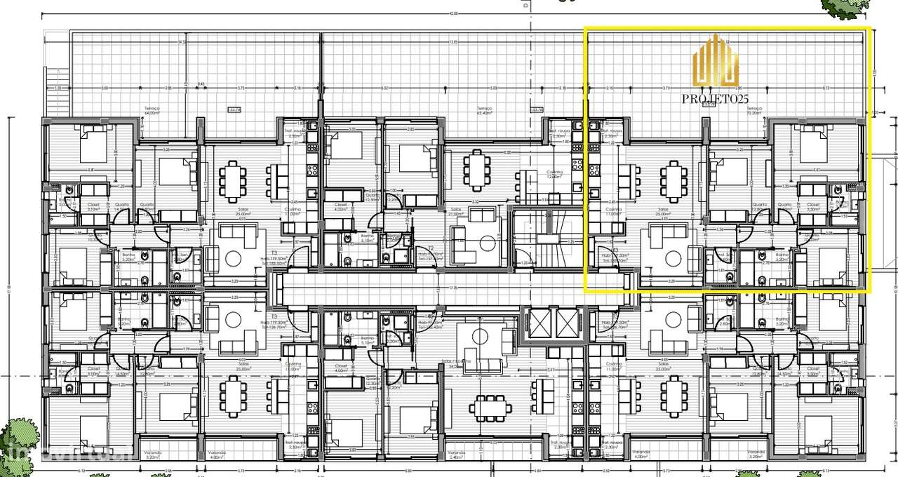 T3 NOVO COM TERRAÇO PRIVATIVO com 70m2, QUINTA DA PÍCUA.-16