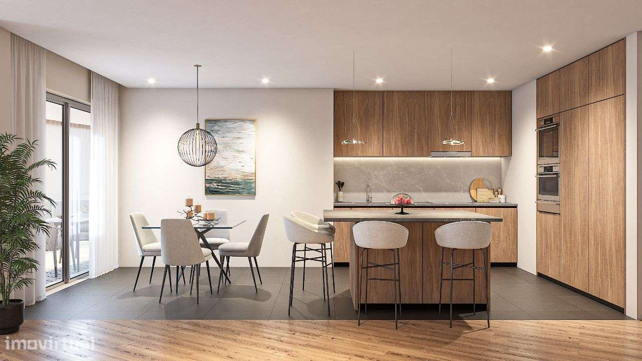 T3 em condomínio com VISTA piscina, jardim e ginásio-5