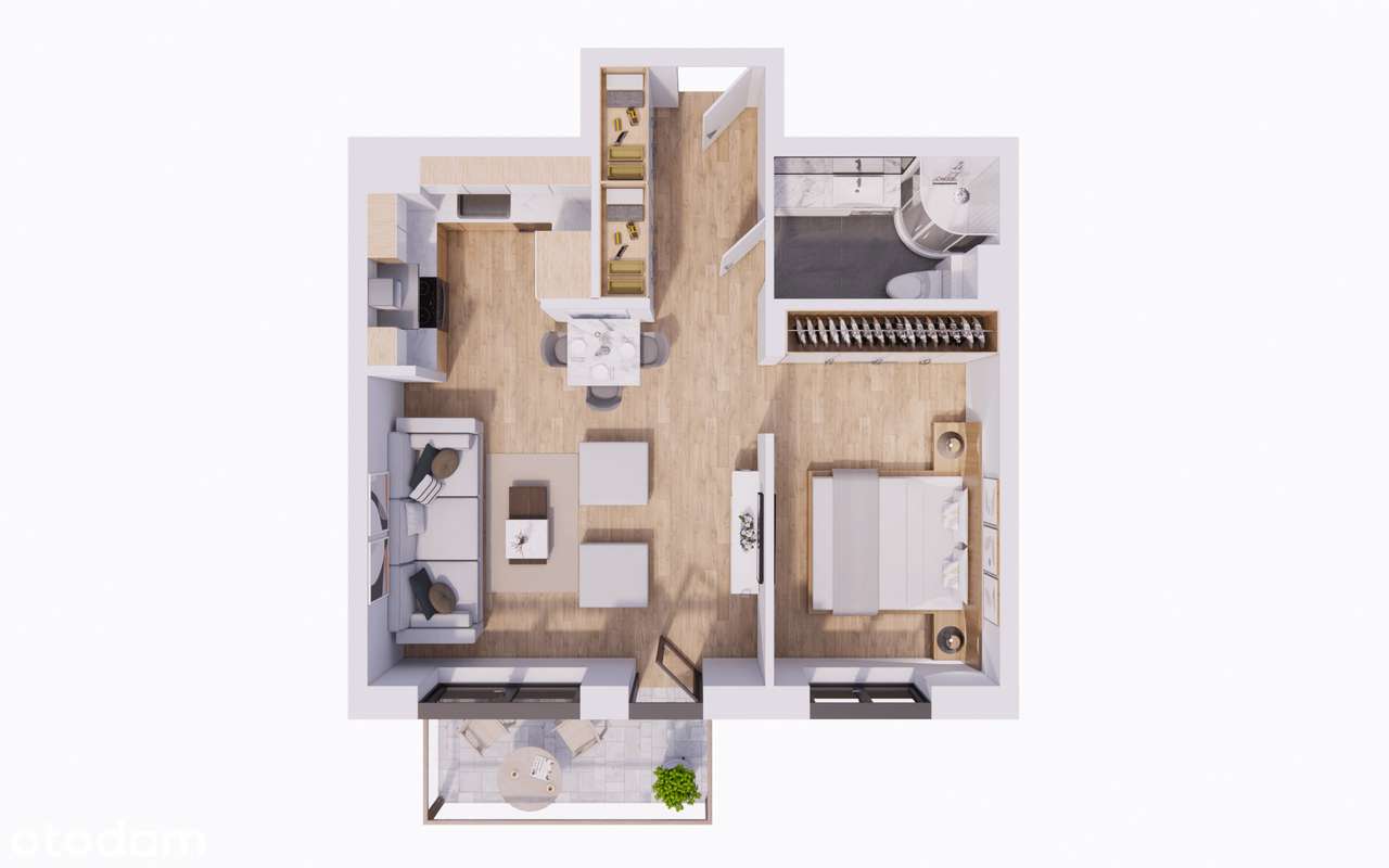 Nowe / 2 pokoje / Balkon / przestronne / gotowe-17