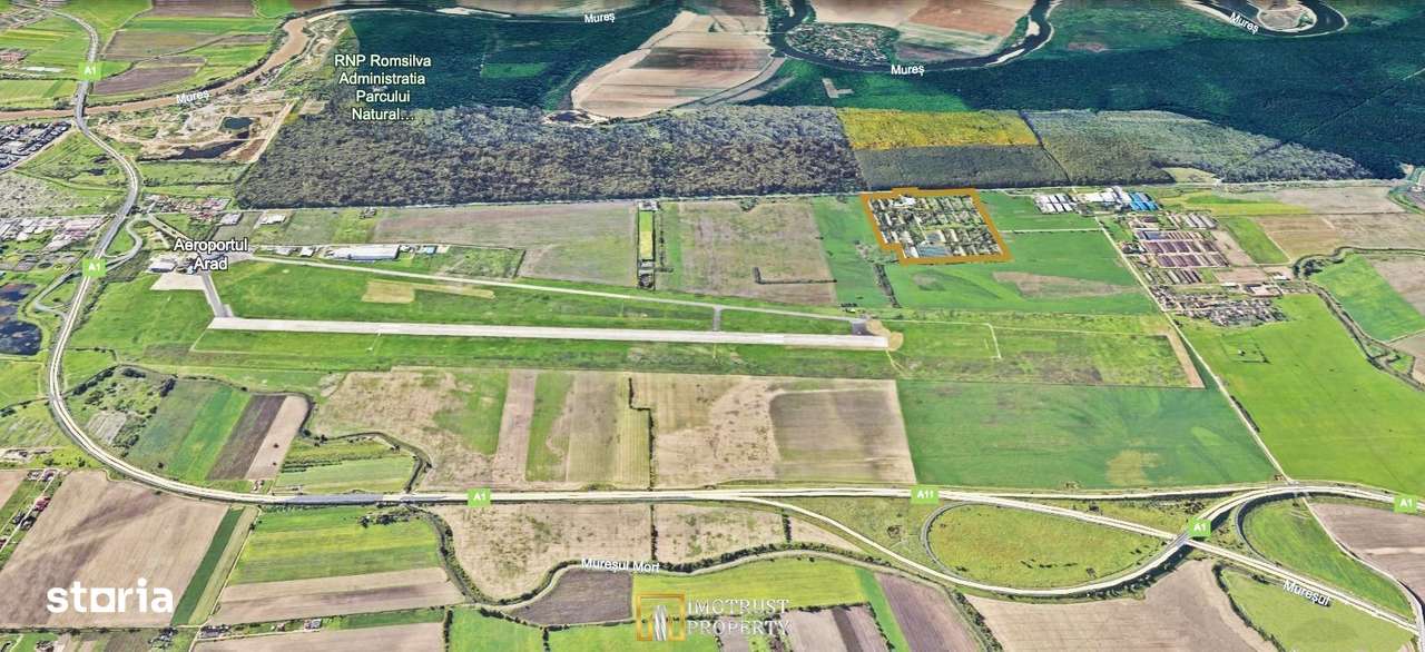 DE VANZARE –Teren Parc Industrial 18 ha cu Hale și Fotovoltaic – Arad - Imagine principală: 3/4