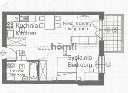 Nowoczesne 2 pokoje z balkonem - ul. Dąbska-19