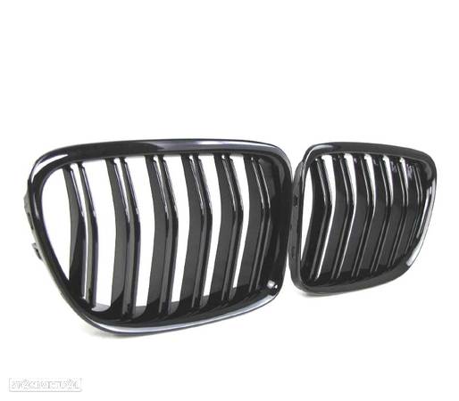 GRELHA DUPLA PARA BMW X1 E84 09-14 LOOK M4 PRETO BRILHANTE - 1