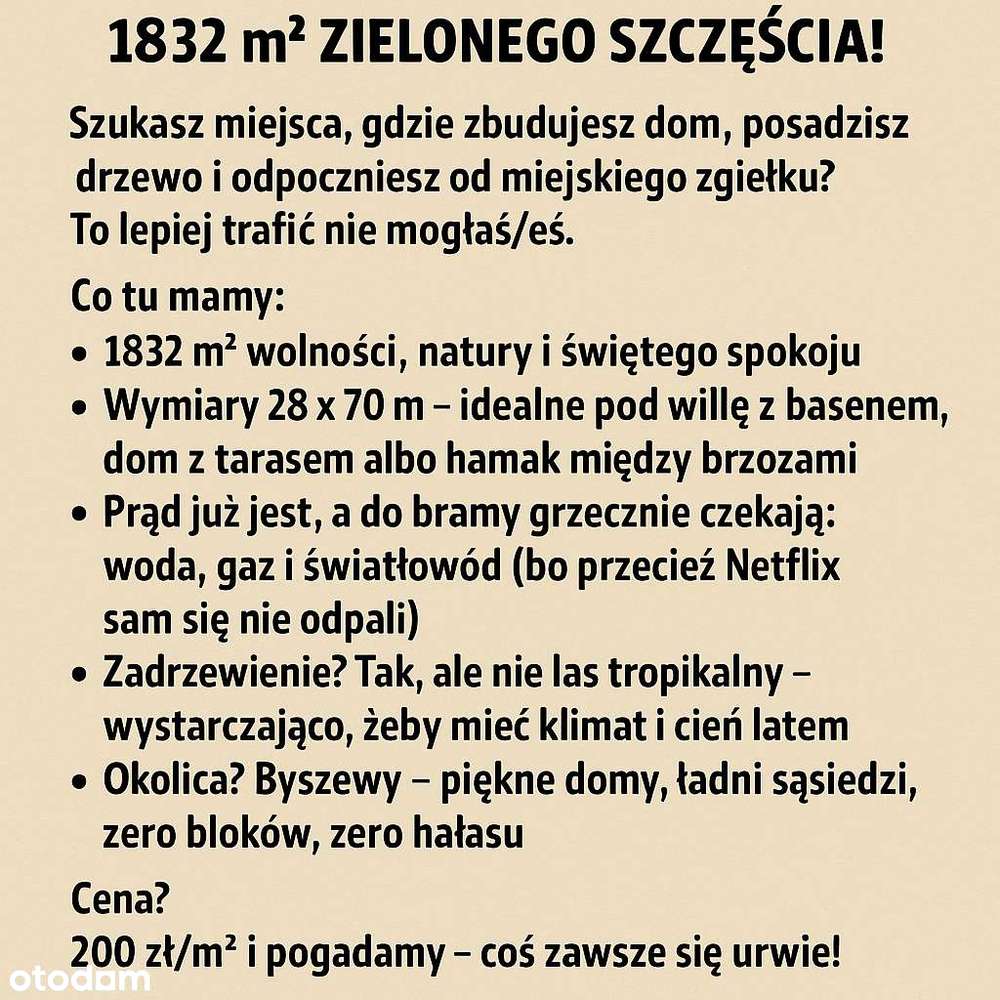 Byszewy! Piękny rejon, dobra lokalizacja i zielono! - Pełny obrazek: 2/9
