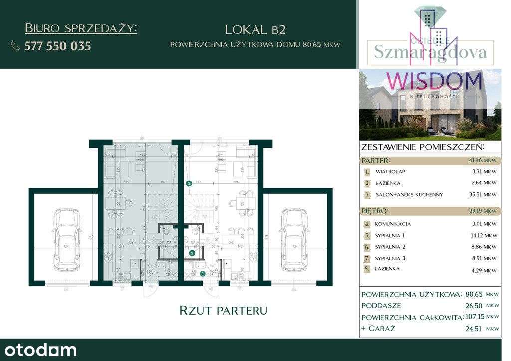 Dom bliźniak Osiedle Szmaragdova 2 + garaż - Pełny obrazek: 5/11