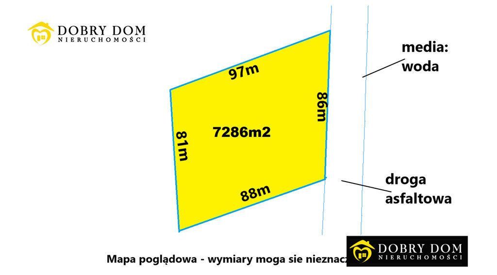 Działka, 7 286 m², Klewinowo