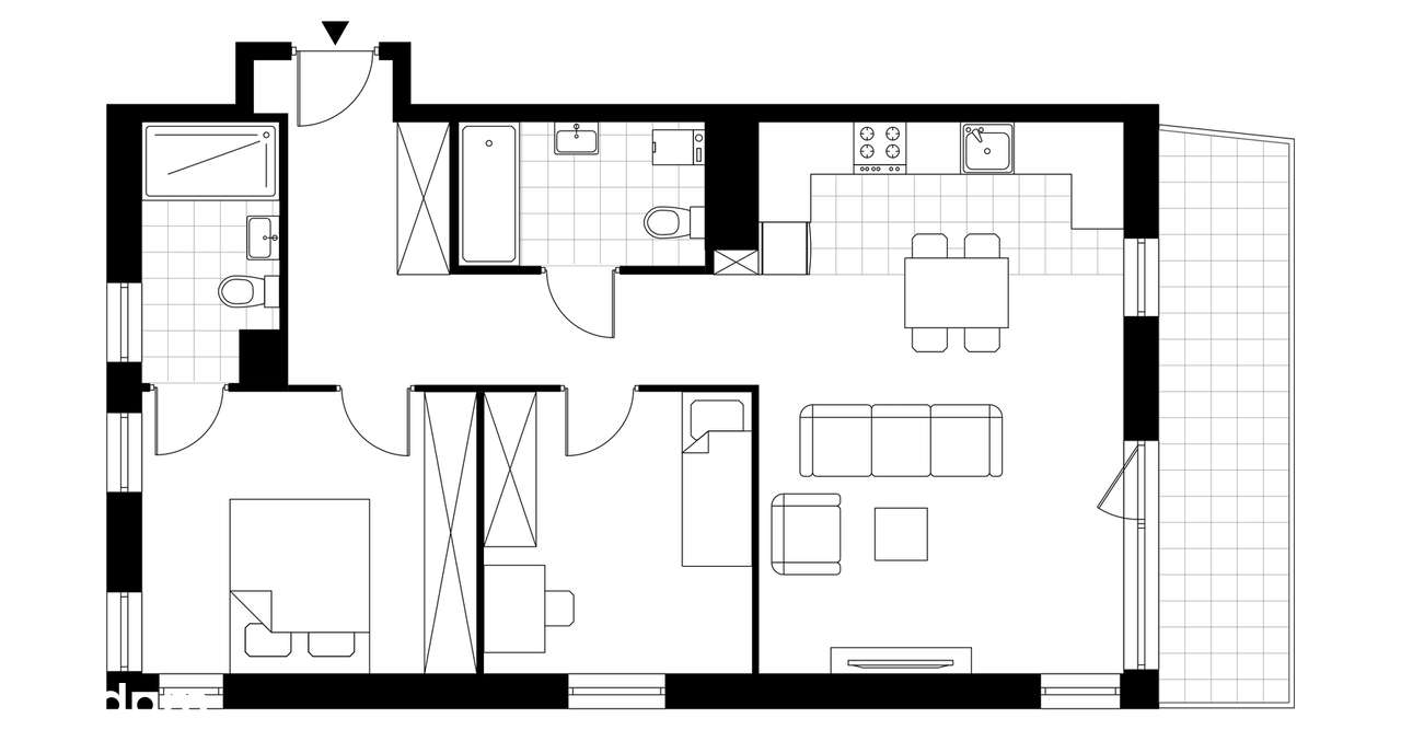 2-pokojowe mieszkanie 64m2 + balkon Bez Prowizji - Pełny obrazek: 3/8