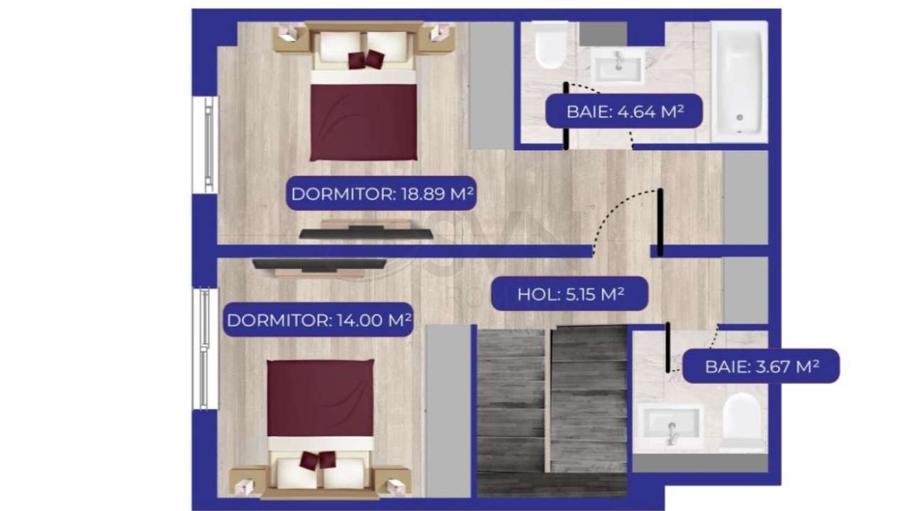 Duplex 3 camere Aviatiei Canton71 - Imagine principală: 3/12